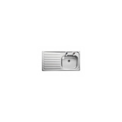 LEISURE LE95L/ LEXIN L/H DRAINER 1 BOWL 2TH SINK 950 x 508mm SATIN STAINLESS STEEL