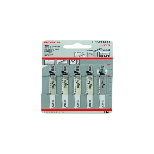 BOSCH 2608630014 PACK OF 5 T101BR WOOD JIGSAW BLADES