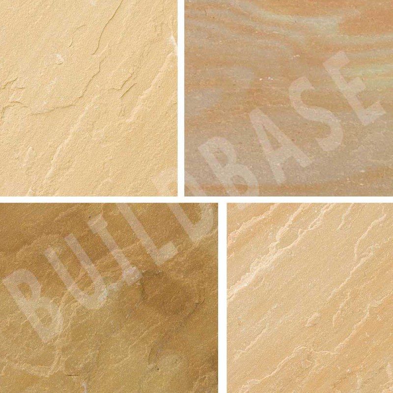 BRADSTONE NATURAL SANDSTONE PAVING CIRCLE 2.46m DIA FOSSIL BUFF 07564