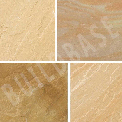 BRADSTONE NATURAL SANDSTONE PAVING CIRCLE 2.46m DIA FOSSIL BUFF 07564