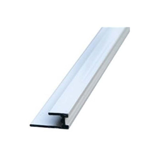 FREEFOAM GEOPANEL ALUMINIUM BASE SEAL TRIM 2.4m x 7.6mm BRIGHT SILVER CHROME GET9BSSI