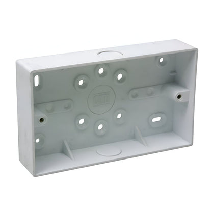 M/TUFFLEX MSSB94WH BOX 2GANG RND CORNERS 32mm