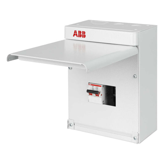 ABB 2 Way 100A SP+N Type A Metal Clad Distribution Board with Incomer