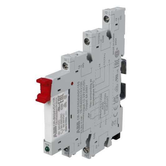 ABB CR-S024VADC1CRS6A 5 Pin 6A 24V AC/DC Interface Relay with DIN Mount Socket