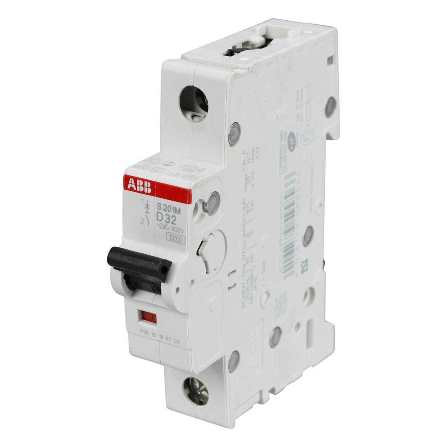 ABB 32A Single Pole 10kA D Curve MCB