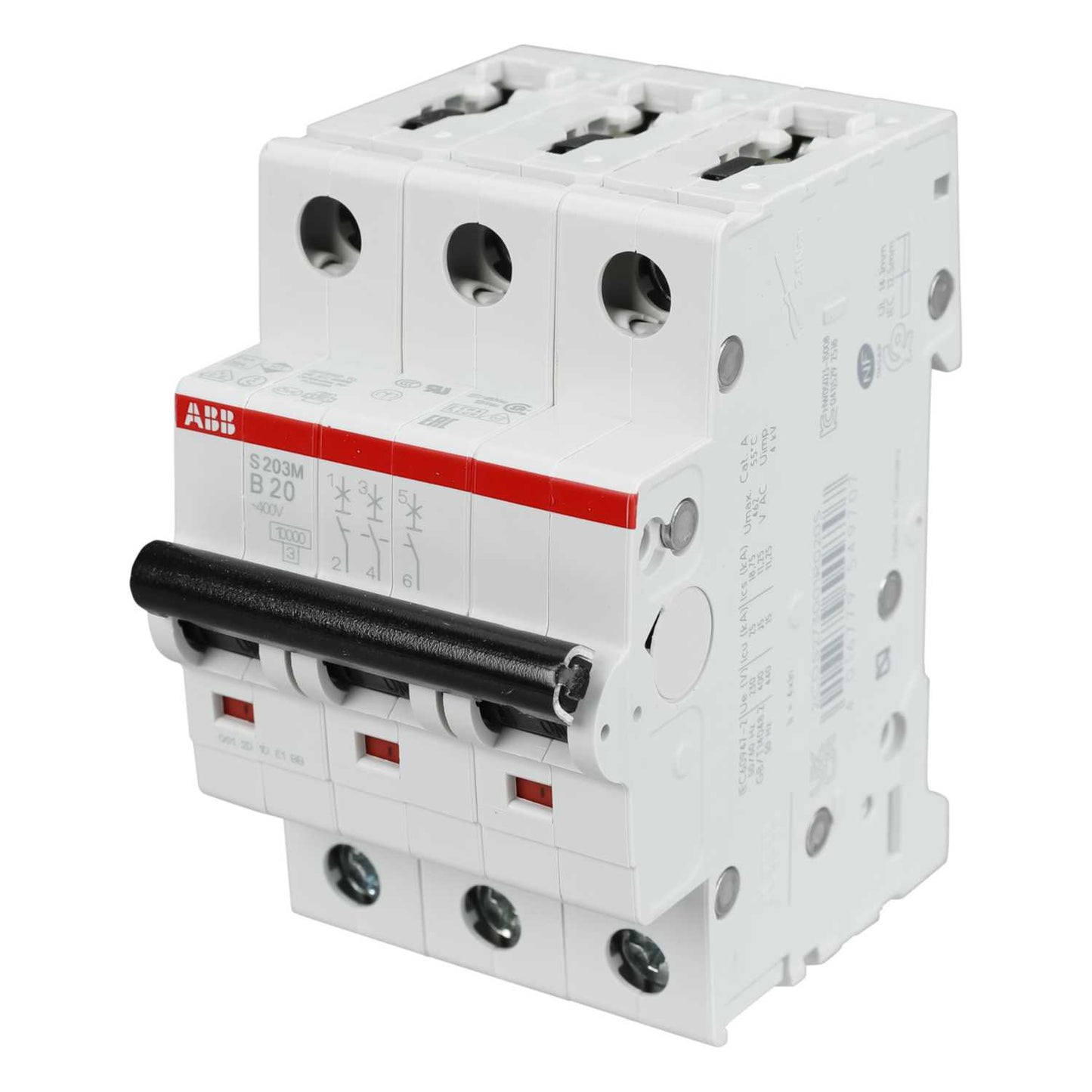 ABB 20A Triple Pole 10kA B Curve MCB