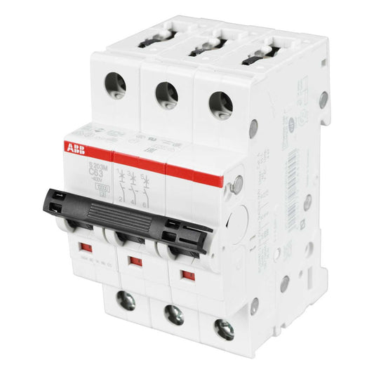 ABB 63A Triple Pole 10kA C Curve MCB