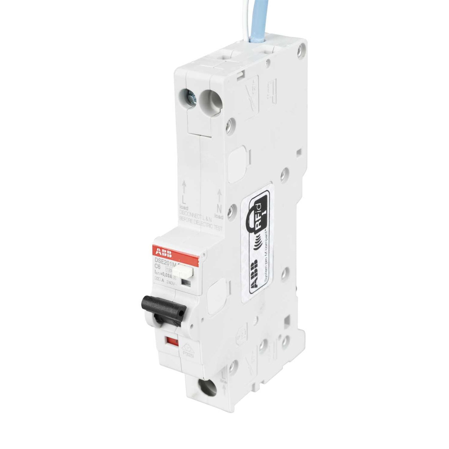 ABB 6A 1P+N 1 Module C Curve 10kA 30mA Type A Rcbo
