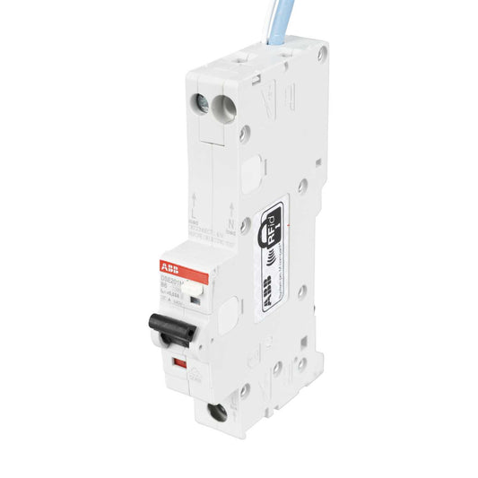ABB 6A 1P+N 1 Module B Curve 10kA 30mA Type A Rcbo