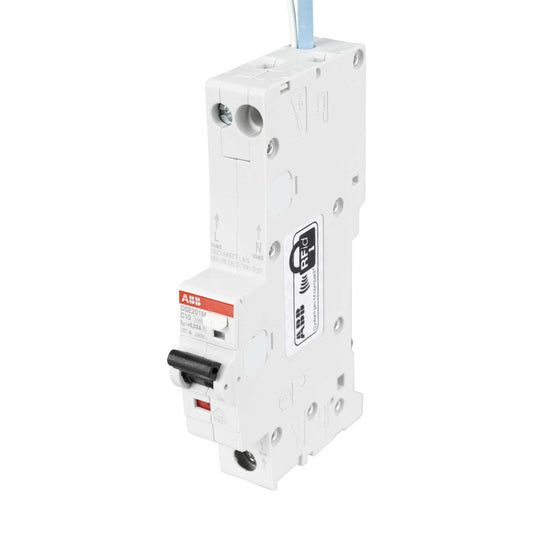 ABB 10A 1P+N 1 Module C Curve 10kA 30mA Type A Rcbo