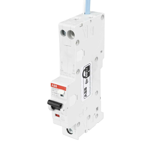 ABB 50A 1P+N 1 Module C Curve 10kA 30mA Type A Rcbo