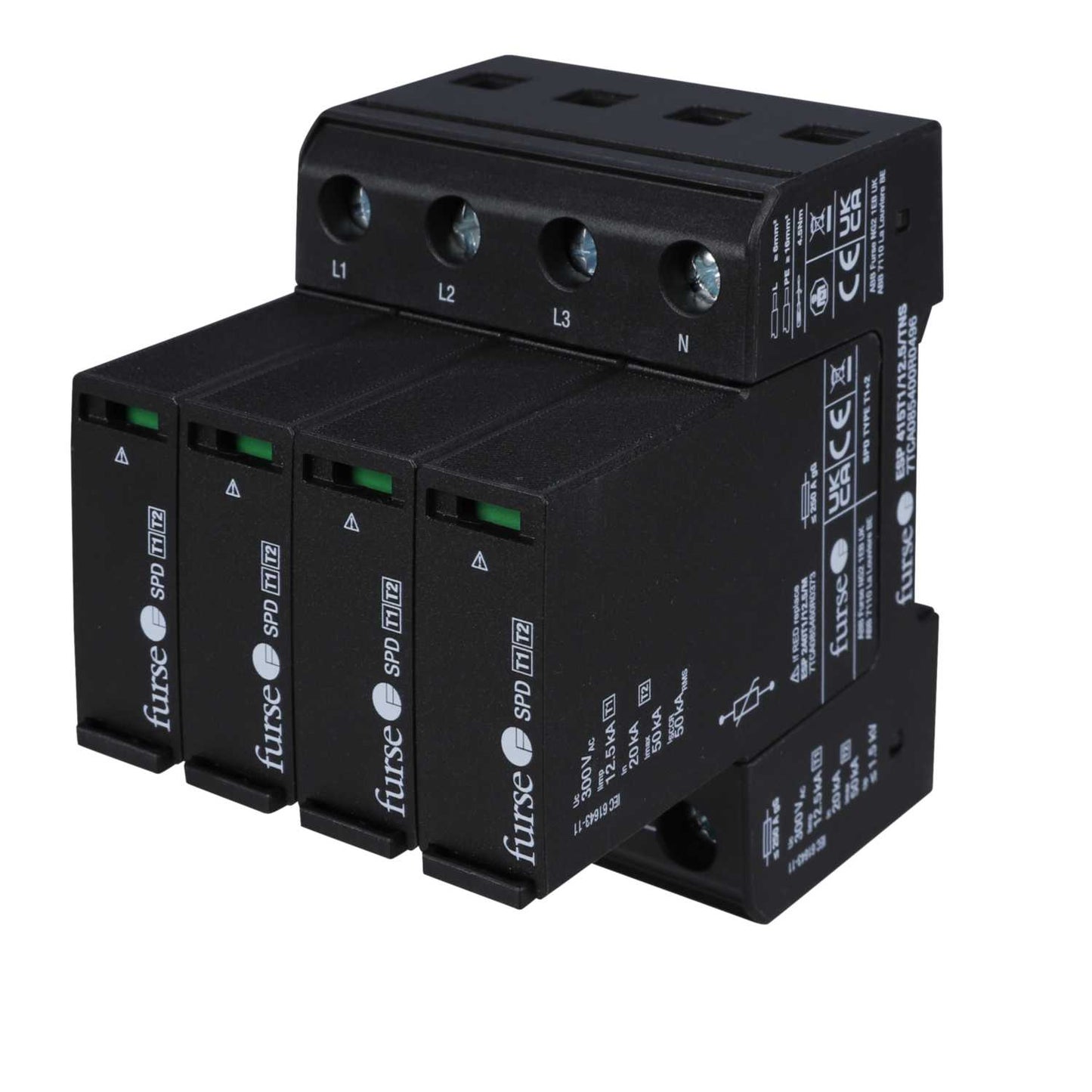 Furse 4 Module Three Phase and Neutral Type 1+2 Surge Protector