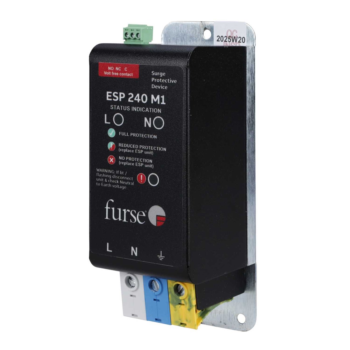 Furse 25kA Panel Mount 240V Type 1+2+3 Surge Protector