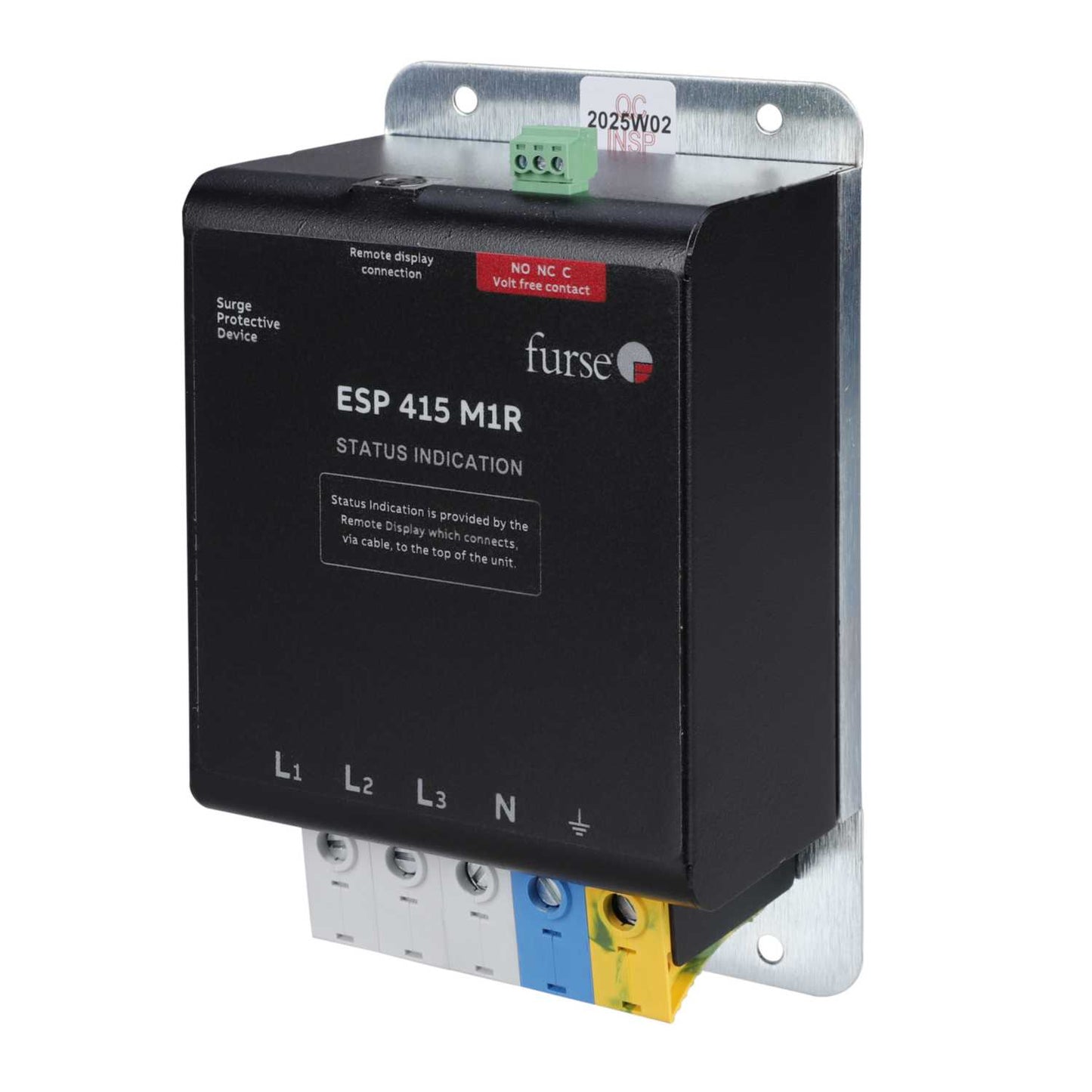 Furse 25kA Panel Mount 415V Type 1+2+3 Surge Protector with Remote Display