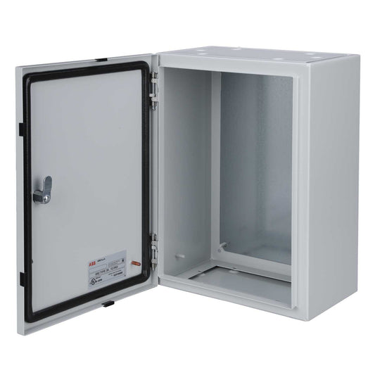 ABB SR2 400mm x 300mm x 200mm Steel Enclosure with Mounting Plate IP65