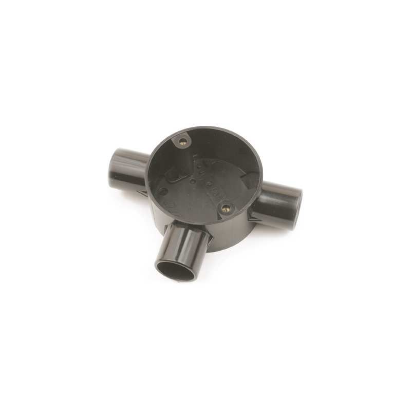 UNIVOLT CB20/3BK TEE BOX 20mm BLACK