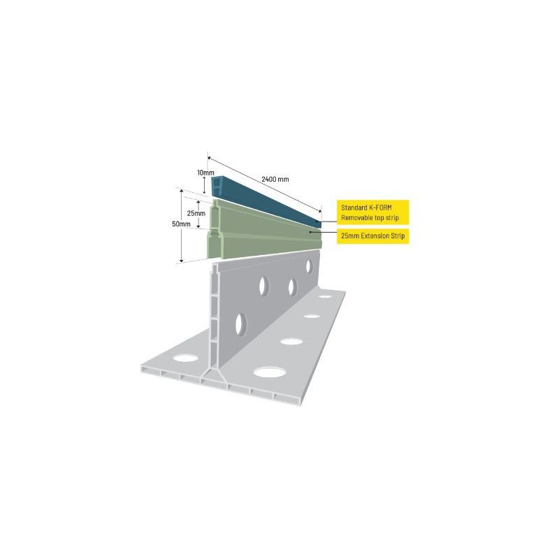 KFORM K25 25mm x 2.4m LENGTH RISER