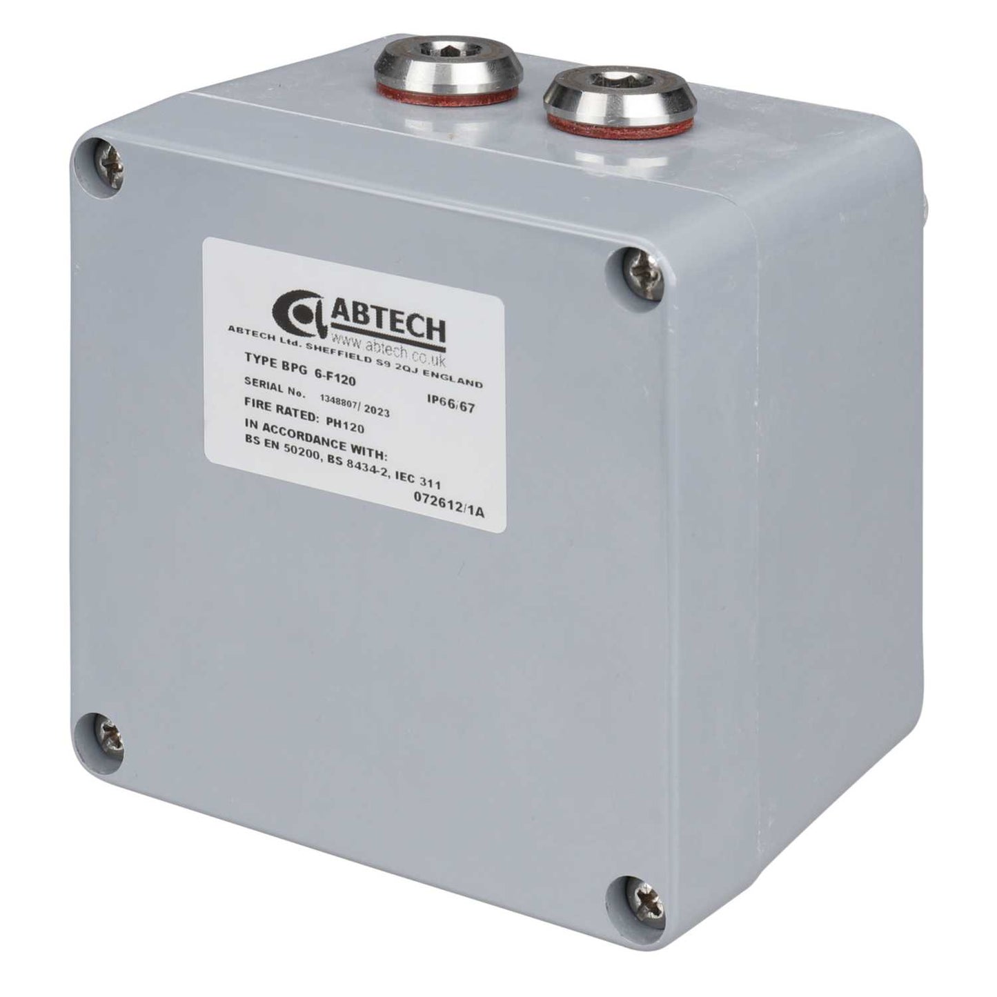 Abtech Flame Resistant GRP Junction Box with 8 Way Ceramic Terminals