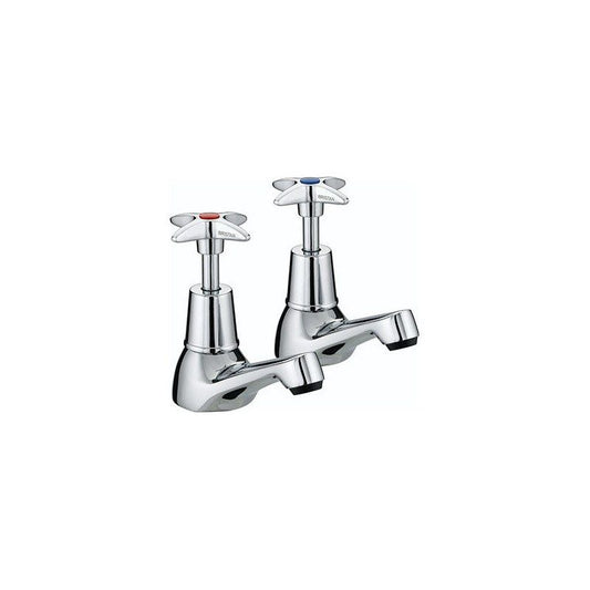 BRISTAN VAX1/2C 5412 CROSS TOP BASIN TAPS (PAIR) CHROME
