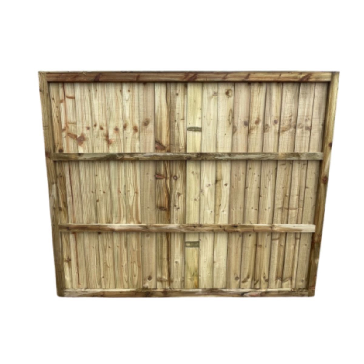WOODBANK 0.9 x 1.83m HD SUFFOLK M&T FRAMED CLOSEBOARD FENCE PANEL GREEN