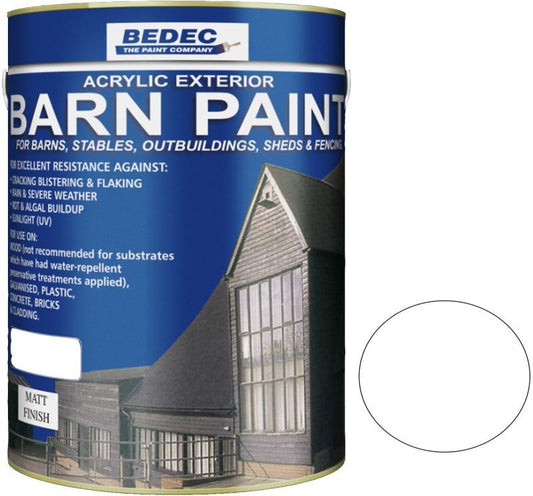 BEDEC MATT BARN PAINT 5l WHITE BEDE2AN0002/46