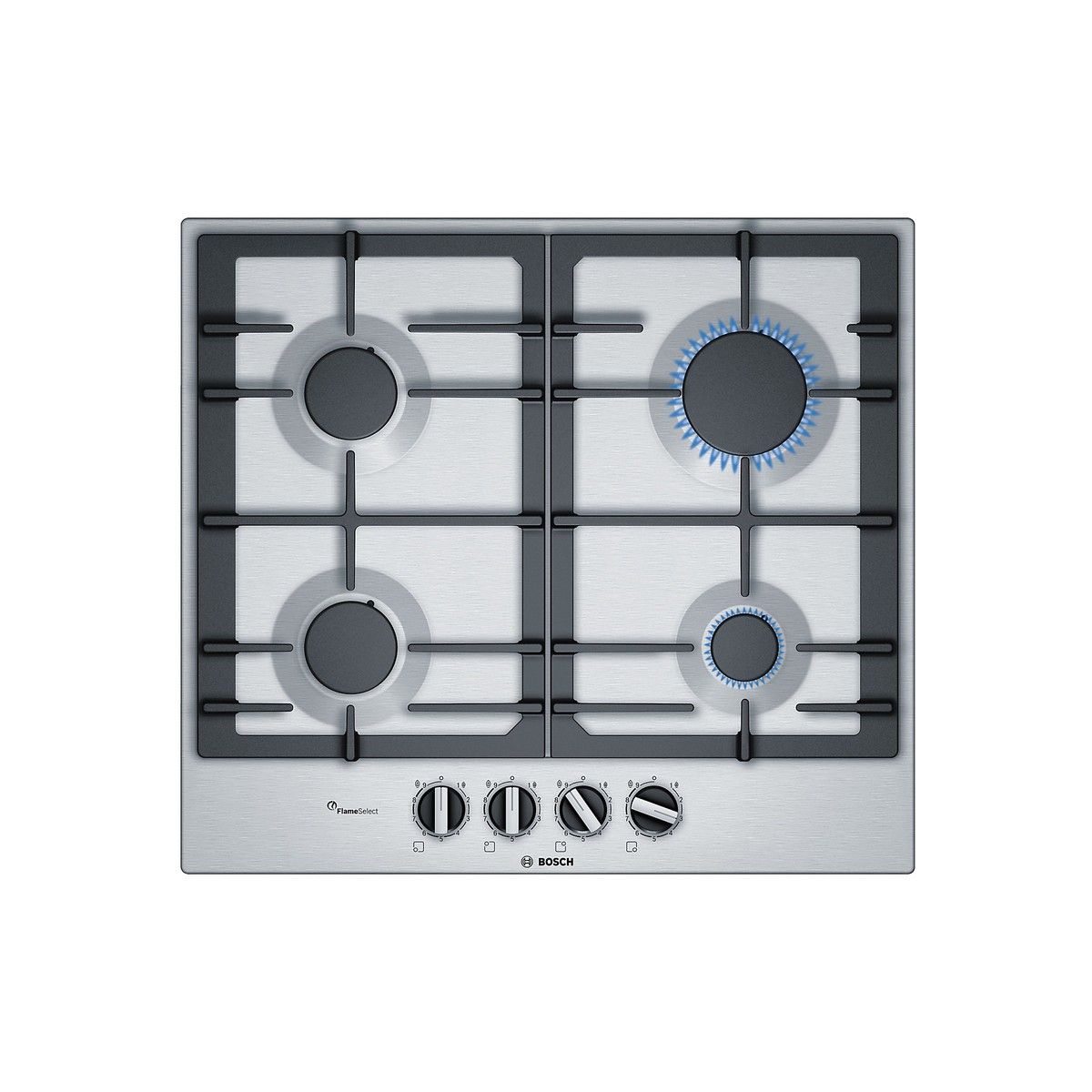 BOSCH PCP6A5B90 SERIES 6 GAS HOB BRUSHED STEEL