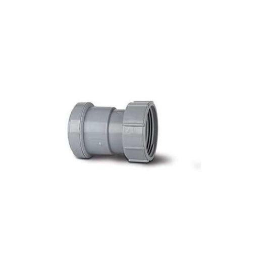 POLYPIPE PUSHFIT THREADED COUPLING 40mm WP32 WP32G GREY