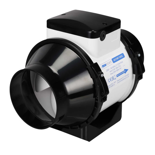 Addvent 100mm 4" In-Duct Compact Mixed Flow Timer Fan