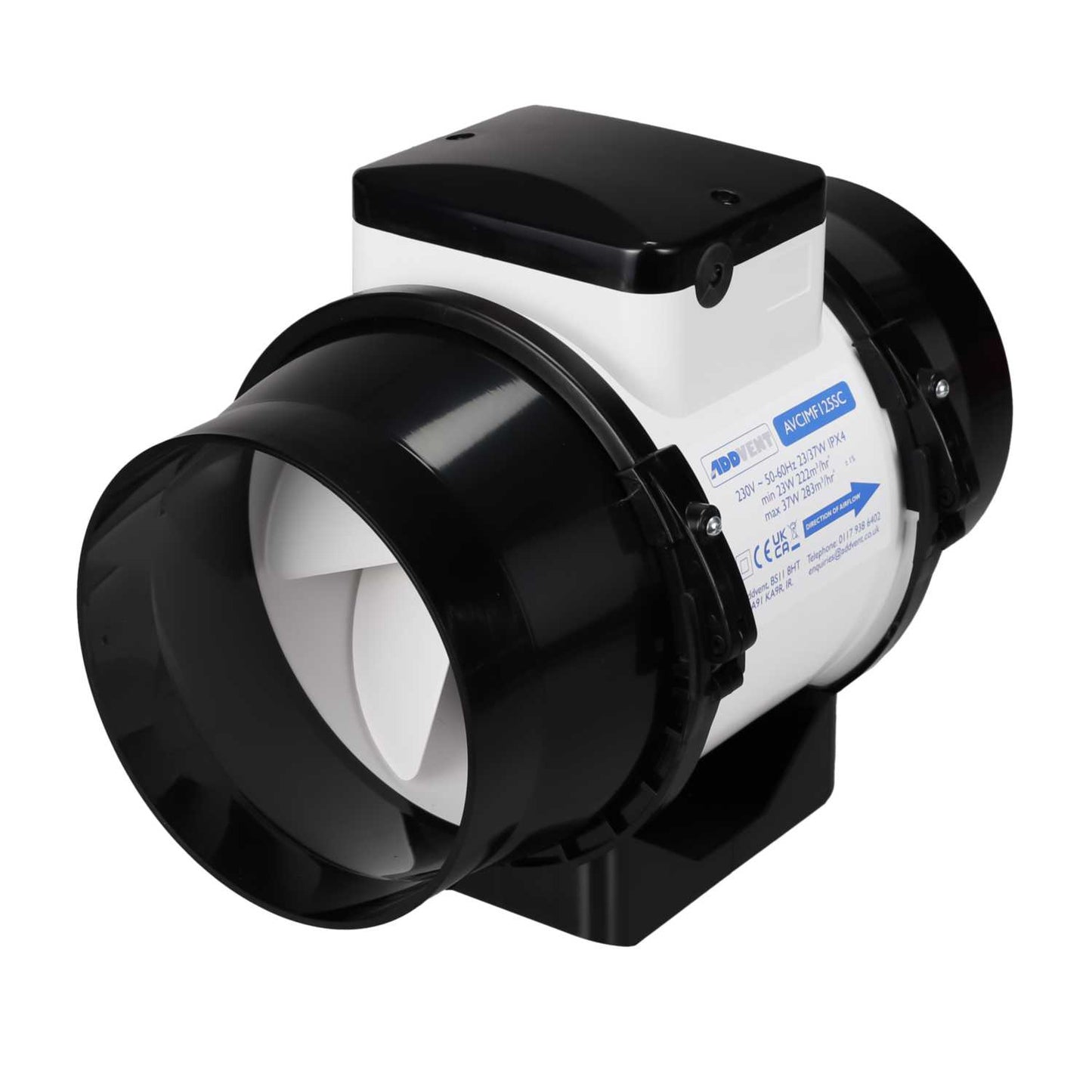 Addvent 125mm 5" In-Duct Compact Mixed Flow Fan