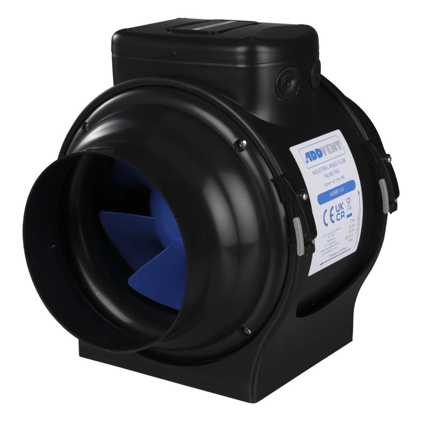Addvent 150mm Industrial Mixed Flow Inline Fan