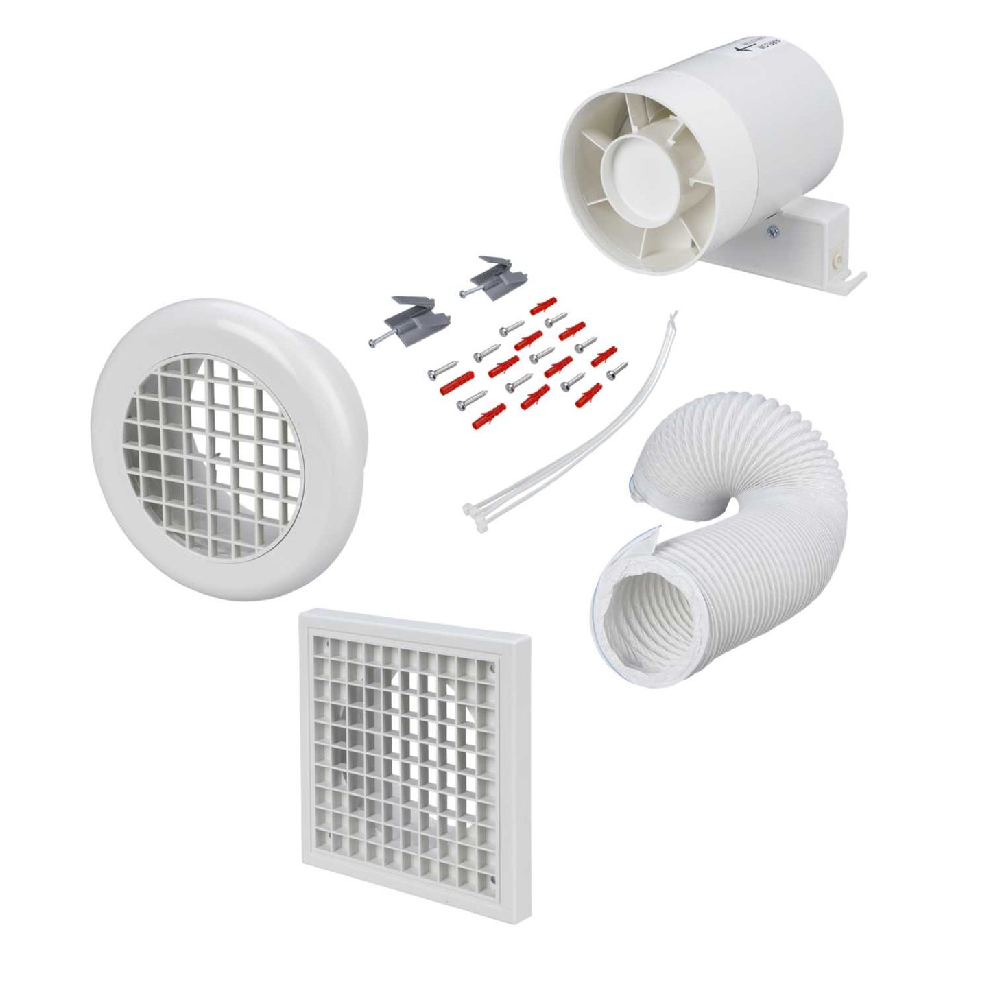 Addvent 100mm 4" Axial Standard In-Duct Fan Kit