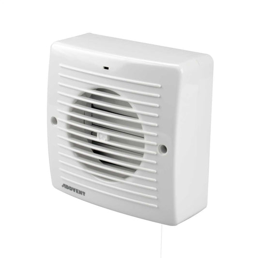 Addvent 100mm 4" Fan with Humidistat, Pullcord, Timer and Neon