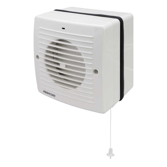 Addvent 100mm 4" Axial Auto Shutter Window Fan with Pullcord