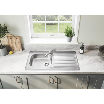 LEISURE LR9501/ LINEAR INSET 1 BOWL SINK 950 x 508mm SATIN STAINLESS STEEL