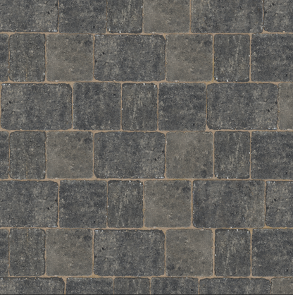 BRADSTONE WOBURN RUMBLED 50mm BLOCK PAVING 200 x 134 x 50mm GRAPHITE 48222 (NEW)