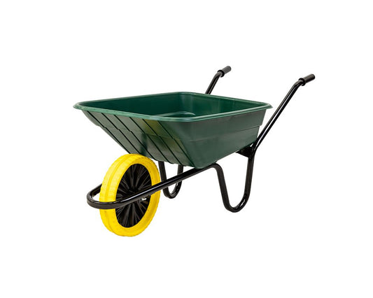 WALSALL SHIRE POLY PNEUMATIC WHEELBARROW 90l GREEN SHGP