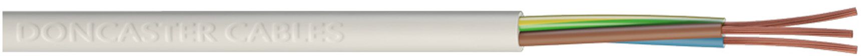 DONCASTER CABLE 3092Y0.75W050 HARMONISED H05V2V2-F 0.75mm WHITE
