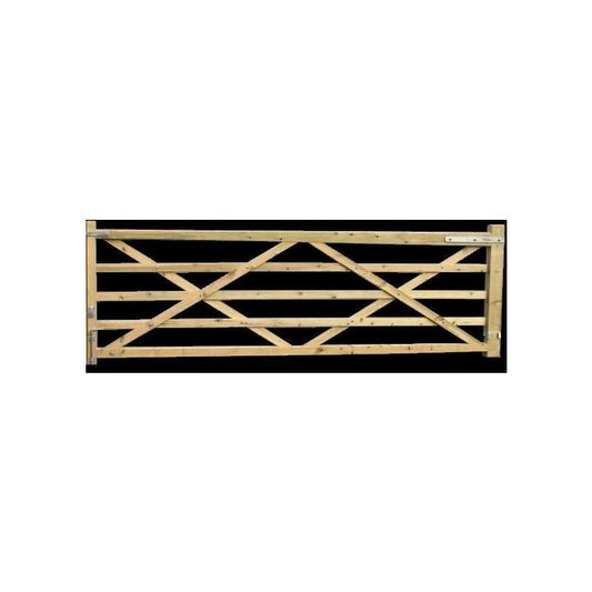 DENBIGH TIMBER 15 x 3'8" SAWN TANALISED 5 BAR FIELD GATE 5BARFIELD15FTSPTG