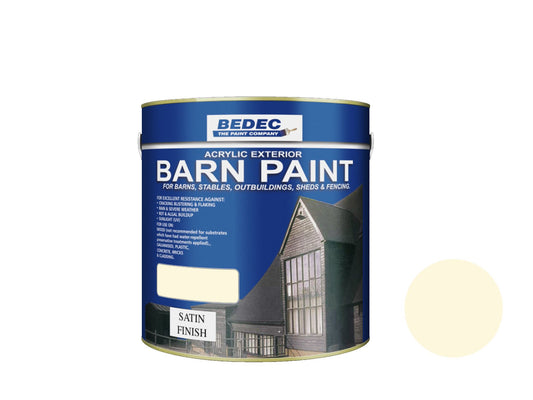 BEDEC SATIN BARN PAINT 2.5l MAGNOLIA BEDE2AVH003/40