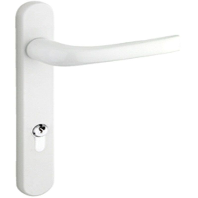 MILA PROLINEA PZ92 LEVER HANDLE WHITE 220mm BACKPLATE 050308