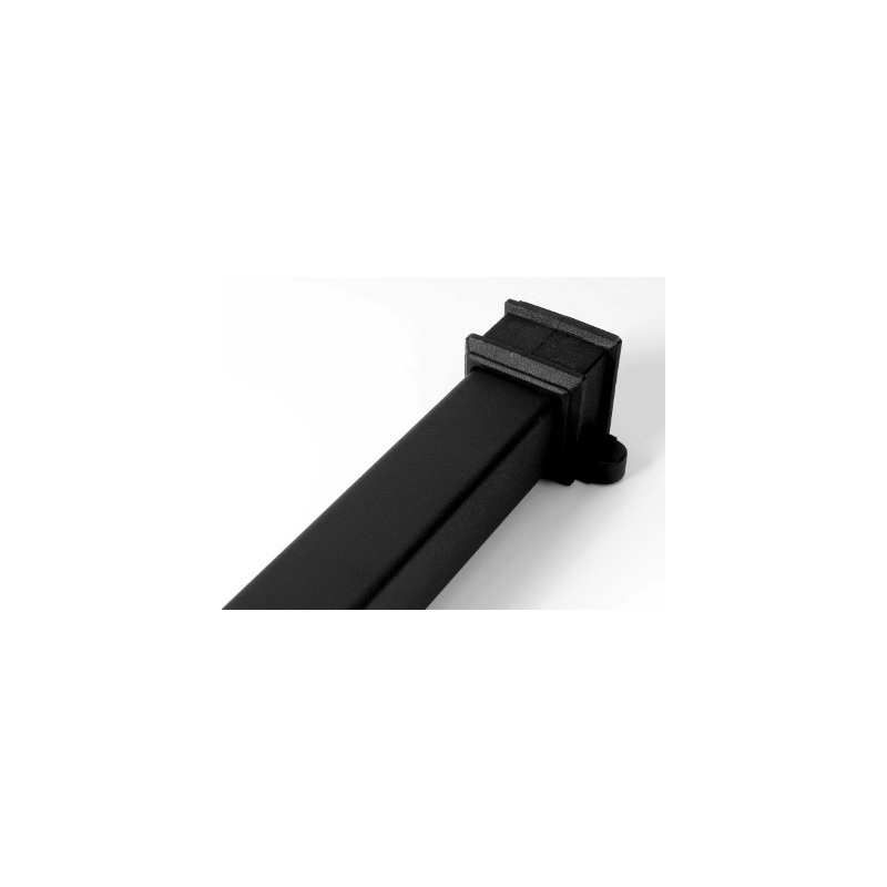 BRETT CAST IRON STYLE SQUARE DOWNPIPE SOCKETED PIPE WITH LUGS 2.5m x 65mm BLACK BR5025LCI