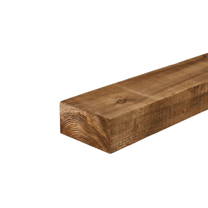 125mm x 250mm Brown Treated Garden Railway Sleeper 2.4m