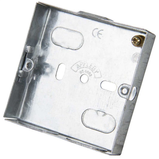 1 Gang 16mm Flush Metal Knockout Box (Sold in 1's)