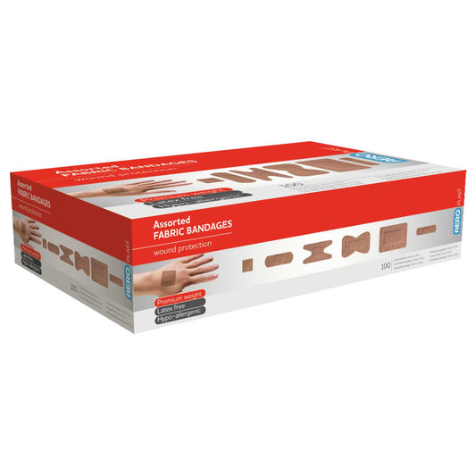 Aero Healthcare Aeroplast Fabric Assorted Plasters (Box of 100)