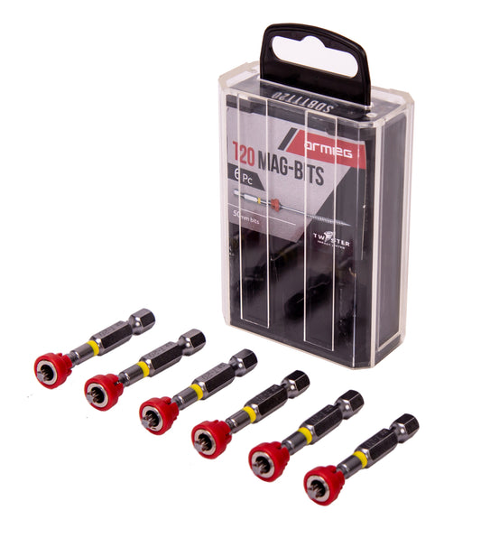 Armeg Tic-Tac T20 Magnetic Screwdriver Bits (Pack of 6)