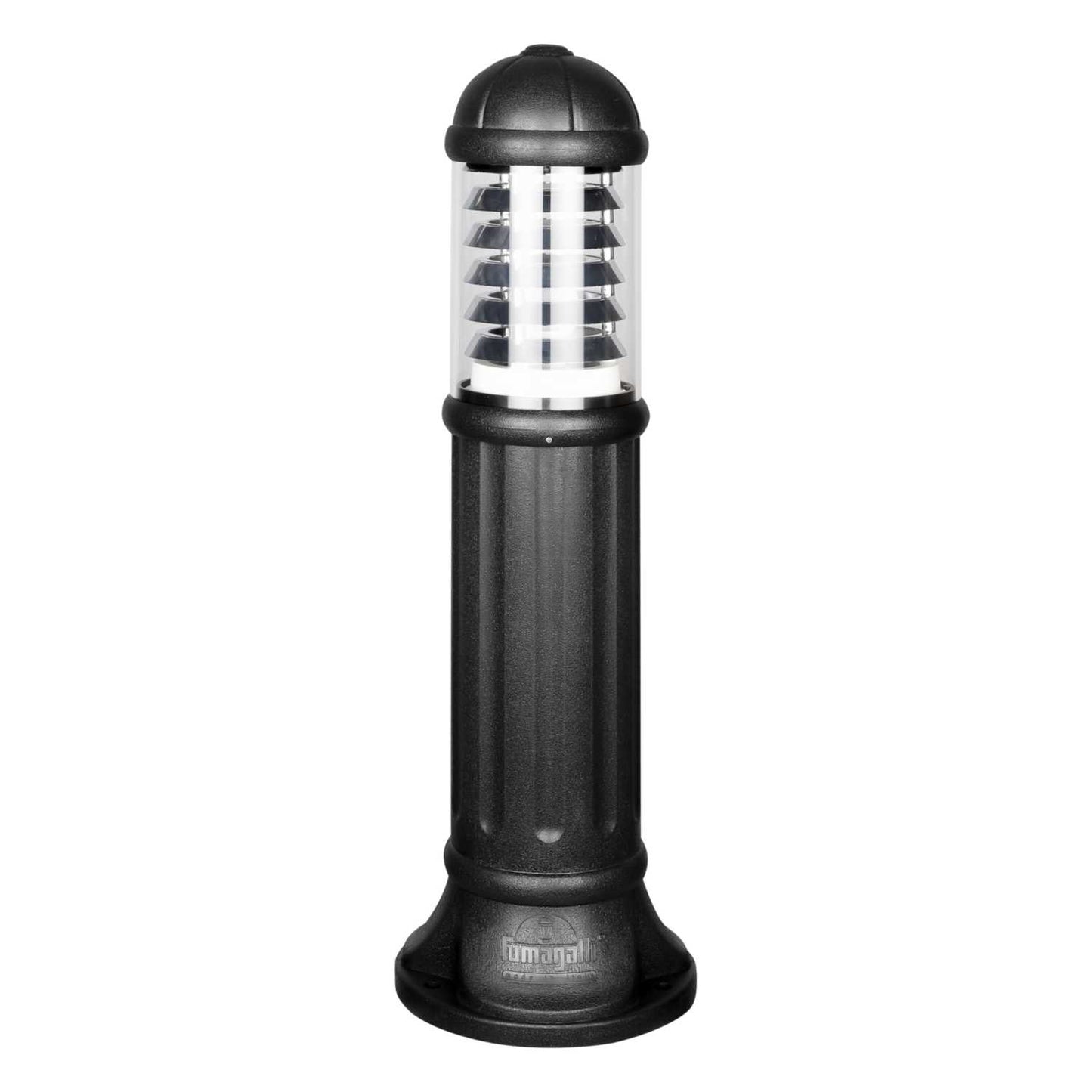 Fumagalli Sauro 800mm E27 Bollard with Aluminium Louvre Black
