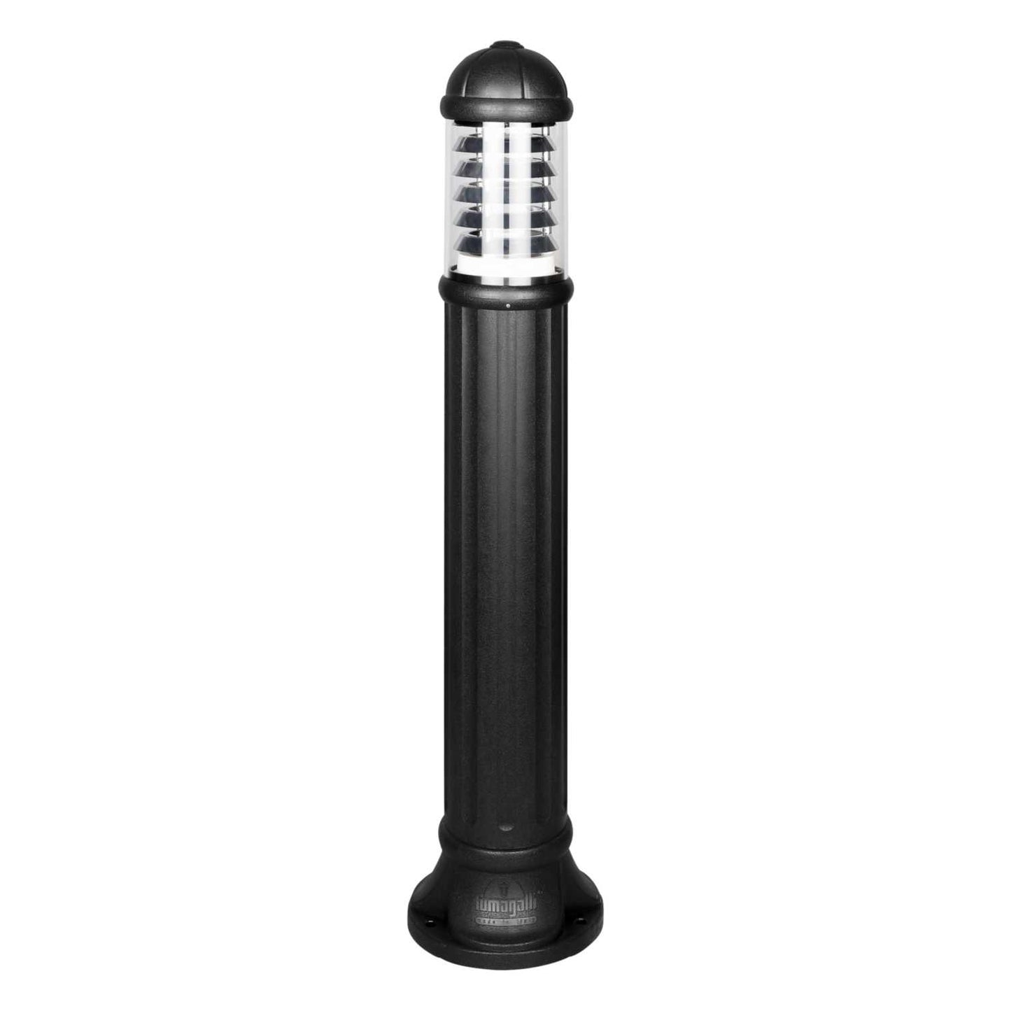 Fumagalli Sauro 1100mm E27 Bollard with Aluminium Louvre Black