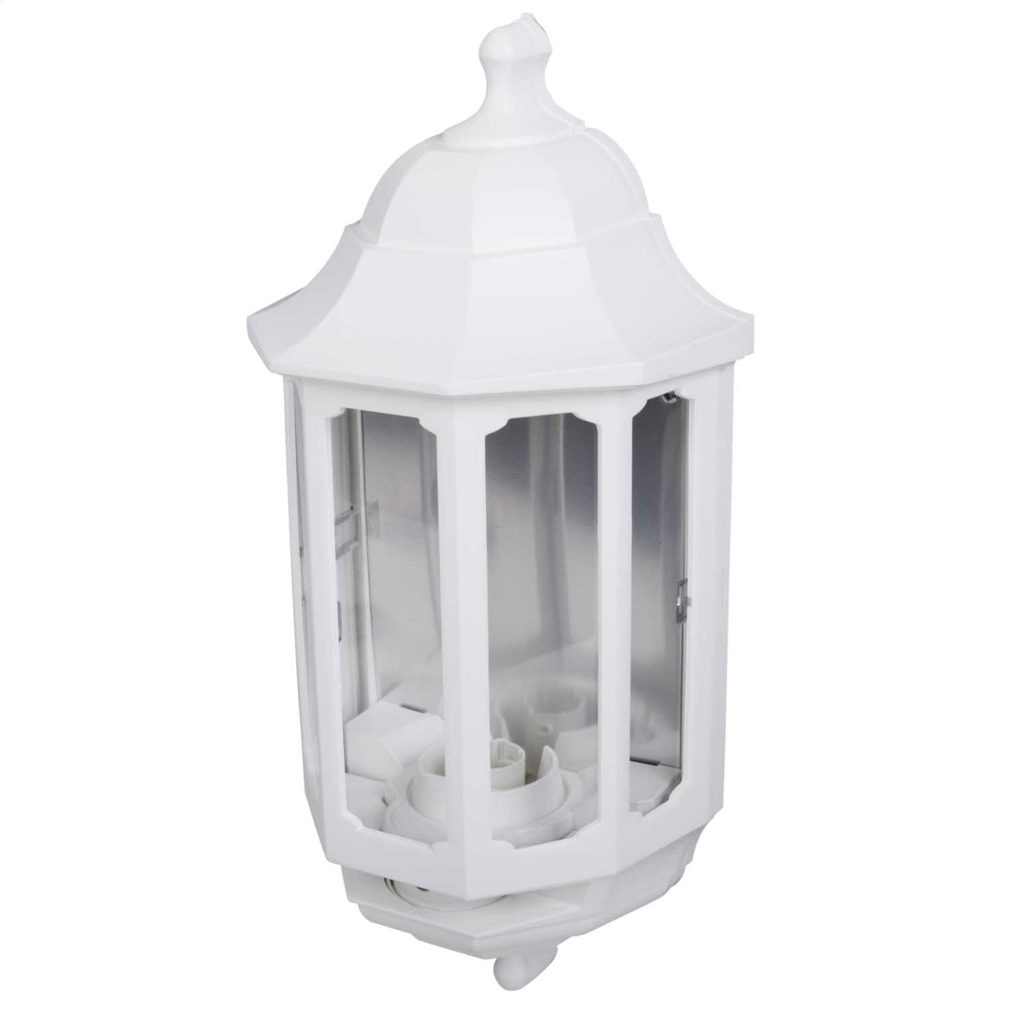 ASD 60W BC Half Lantern IP44 White with Photocell