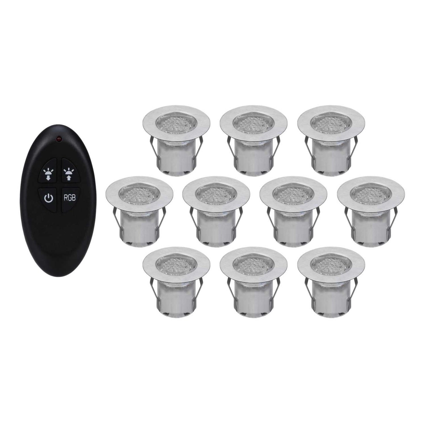 Aurora Lighting M-LITE LED RGB Stainless Steel Decking Kit (Pack of 10)