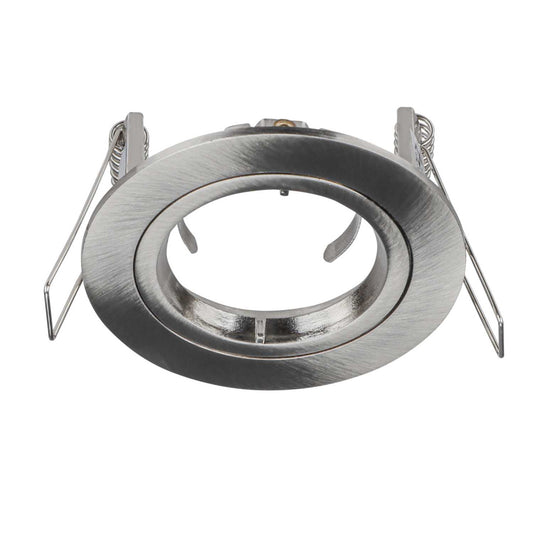 Aurora Lighting Edlm™ PRO GU10 230V Fixed Lock Ring Downlight Satin Nickel